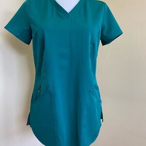 Ava Therese Hunter Green Scrub Top